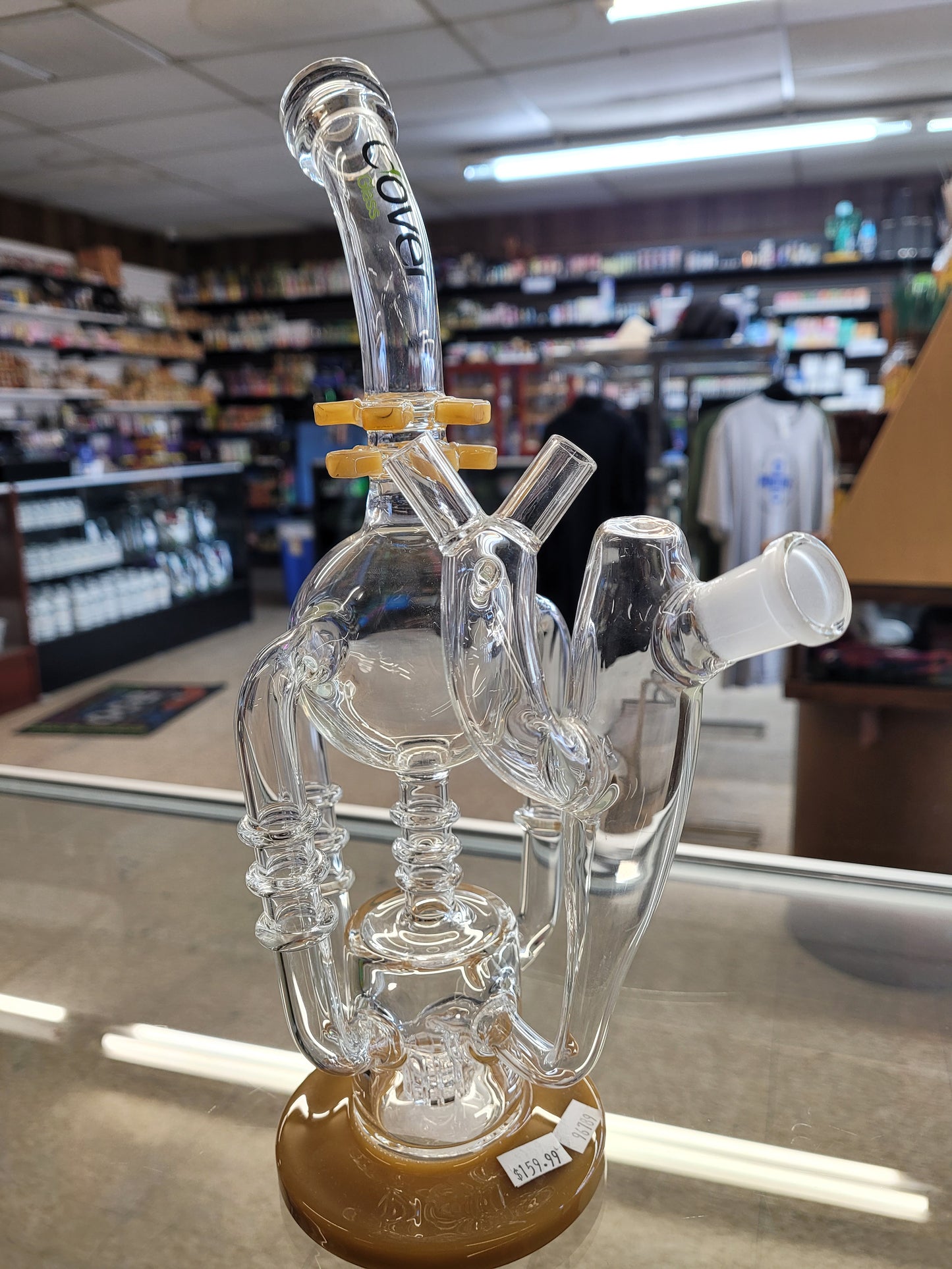 Waterpipe 12" Clover Glass Mix Color