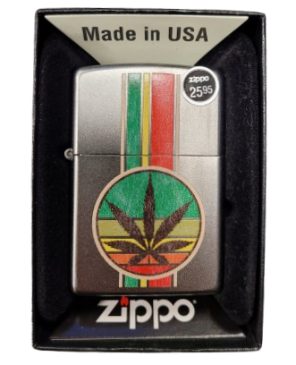 Zippo Lighter Retro Rasta Design