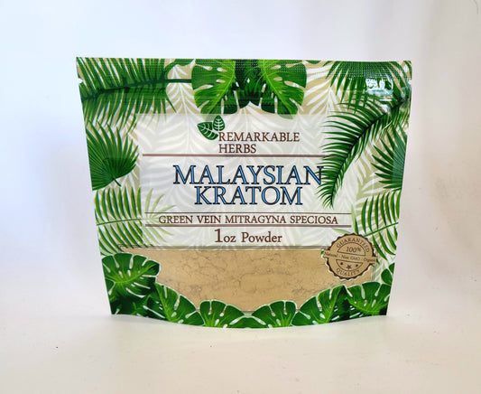 Remarkable Herbs Kratom Powder 1OZ Malaysian Green