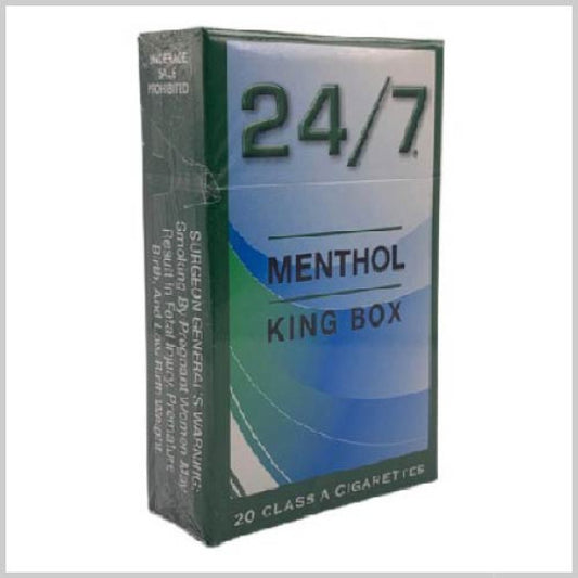 24/7 Cigarettes Menthol Kings
