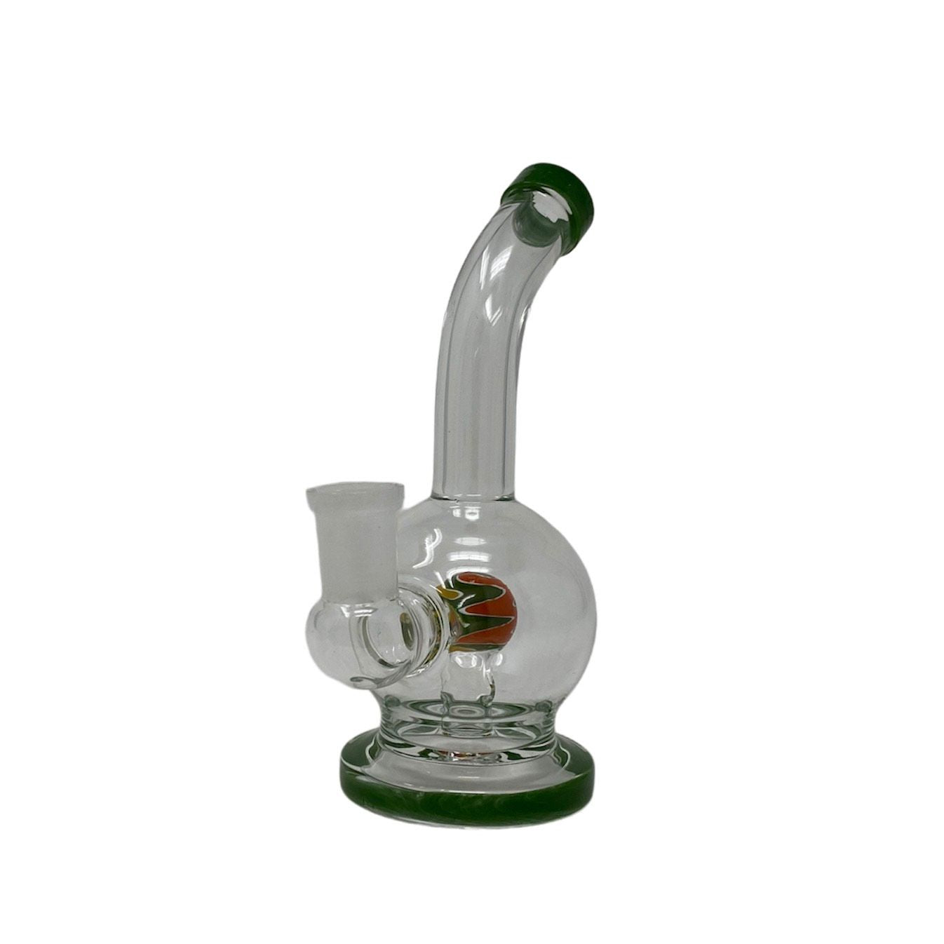 Waterpipe 6" Round Bend Tube Colored Perc