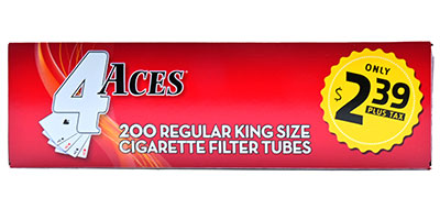 4Aces Tubes 200CT Regular Kings ($2.39)