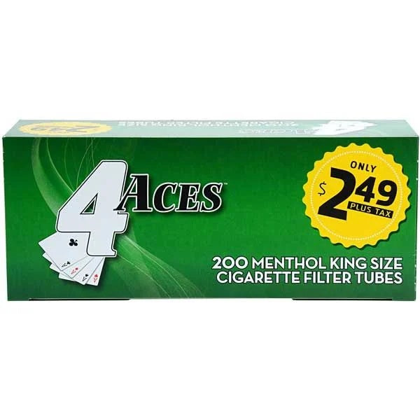 4Aces Tubes 200CT Menthol Kings