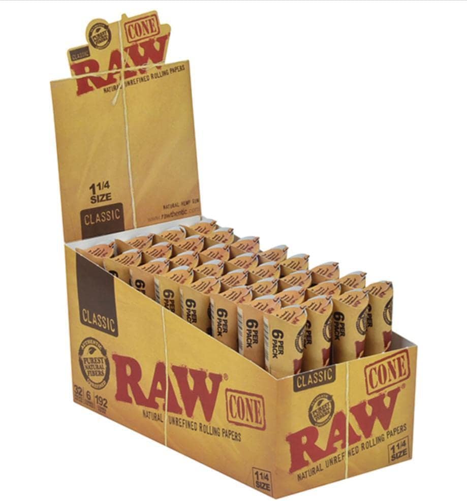 Raw Cones 1 1/4 Classic 6CT / 32CT Box