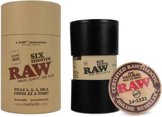 Raw Cone Filler 1 1/4 Six Shooter