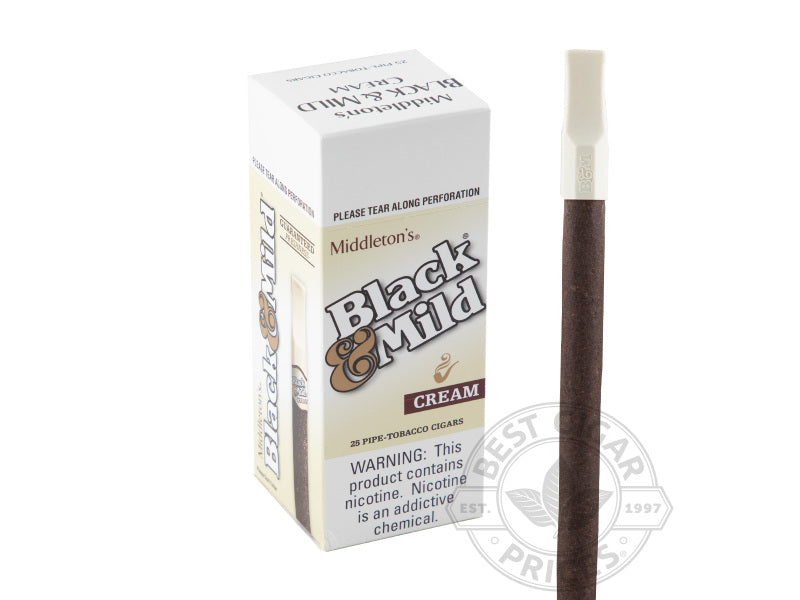 Black & Mild Cigarillos Cream Plastic Tip 1CT