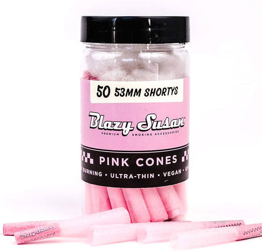 Blazy Susan Cones 50CT Pink 53MM Shortys