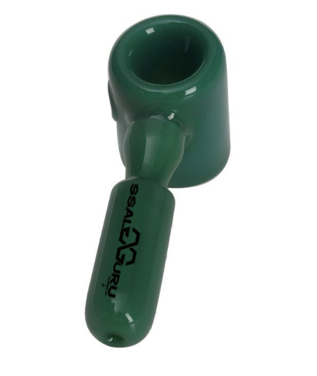 Glass Guru Handpipe 4" All Green Hammer
