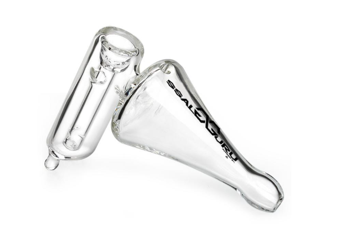 Glass Guru Handpipe 5.8" Helix Hammer Clear