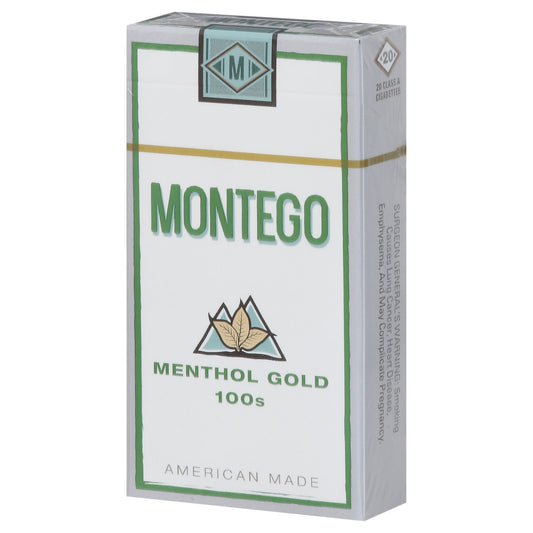 Montego Cigarettes 100's Menthol Gold