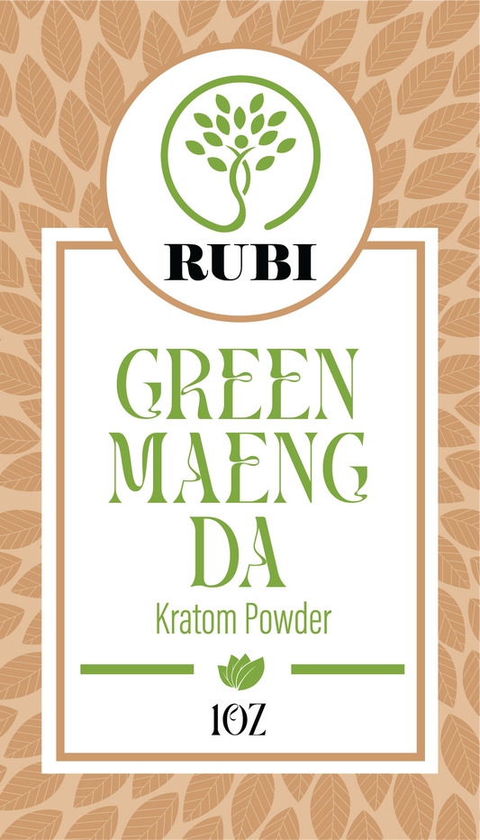 Rubi Kratom Powder 1OZ Maeng Da Green