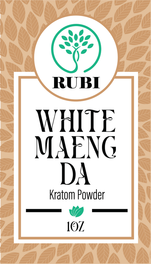Rubi Kratom Powder 1OZ Maeng Da White