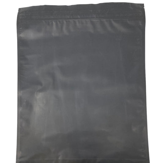 Mylar Bag 1LB Opaque Black Double Zipper
