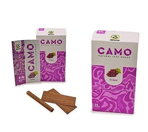 Afghan Hemp Wraps 5CT Camo Grape