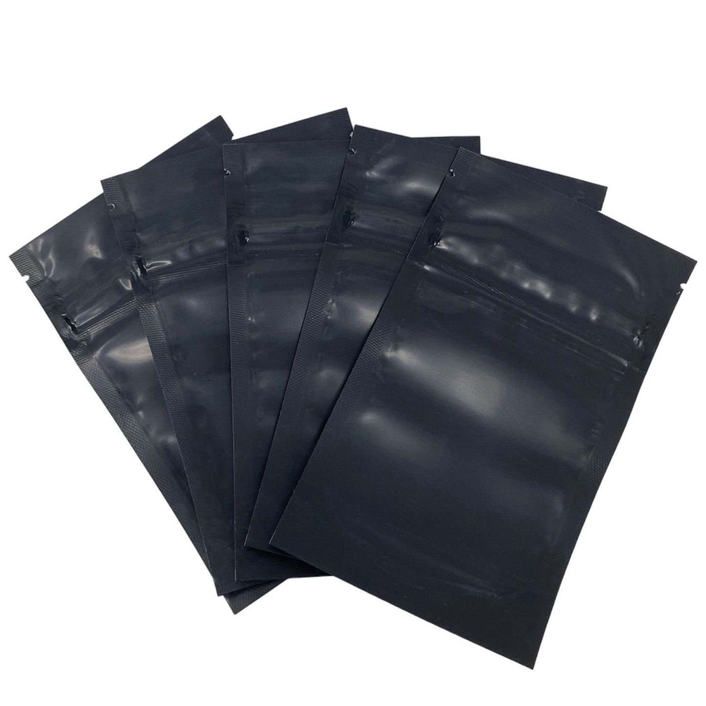 Mylar Bag 1/8OZ Opaque Black Double Zipper