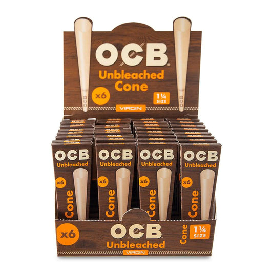 OCB Cones 1 1/4 Unbleached 6CT