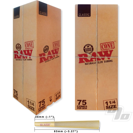 Raw Cones 1-1/4 75ct Cones Classic