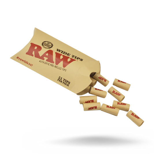 Raw Tips Wide Pre-Rolled 24CT
