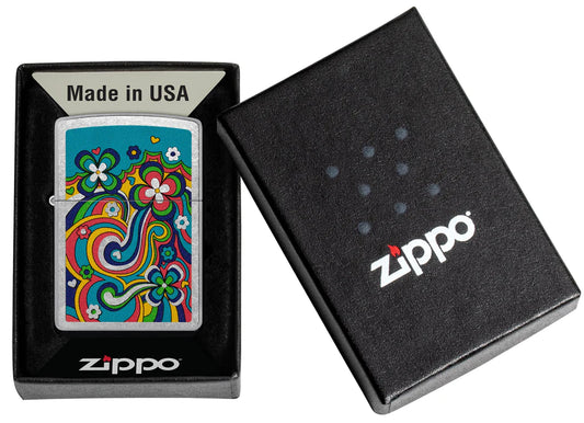 Zippo Lighter Flower Power Design